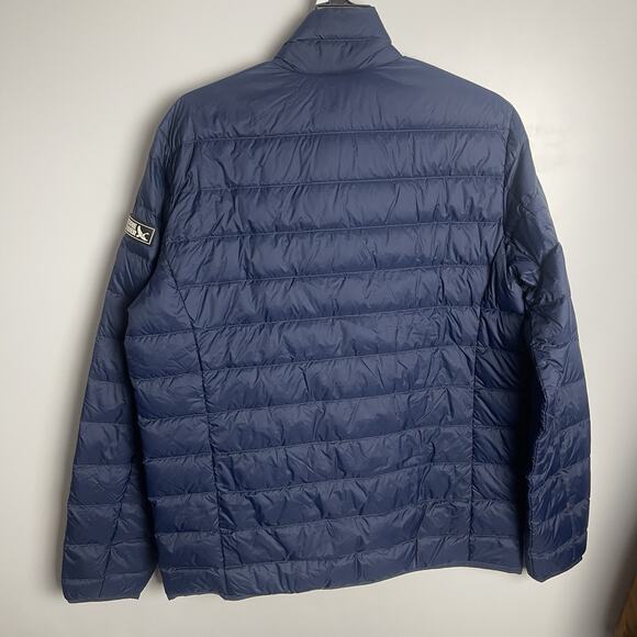 Eddie Bauer Mens Lightweight Water Repellent Packable Jacket 650 Down Blue Small - Picture 10 of 14